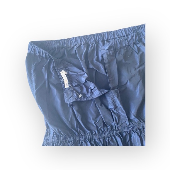 new 7 for All Mankind® ㋛ Shiny Taffeta Strapless Peplum Top  ㋛ Midnight Navy ㋛ L - Picture 8 of 16